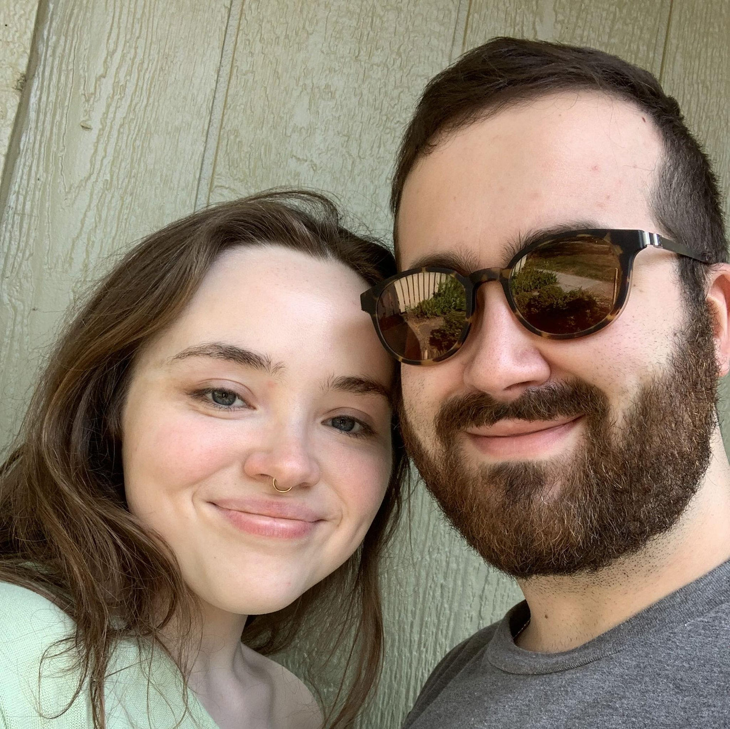 Our first photo as a couple. Kent, May 2023.