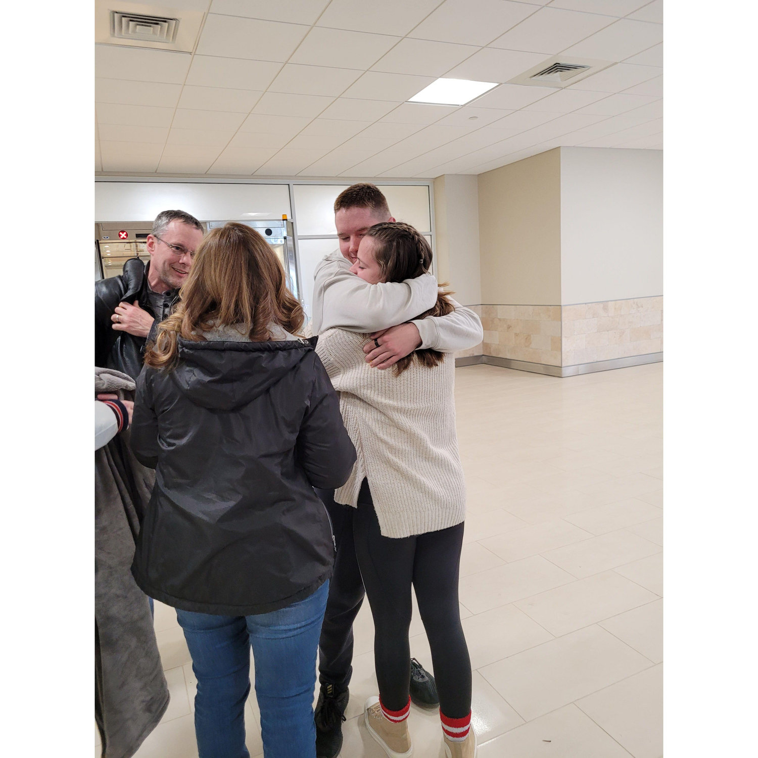 When he came home for Christmas after being in boot camp.