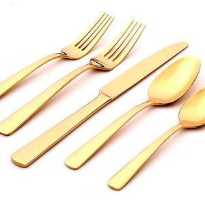 Aptitude Champagne Satin 20 Piece Flatware Set