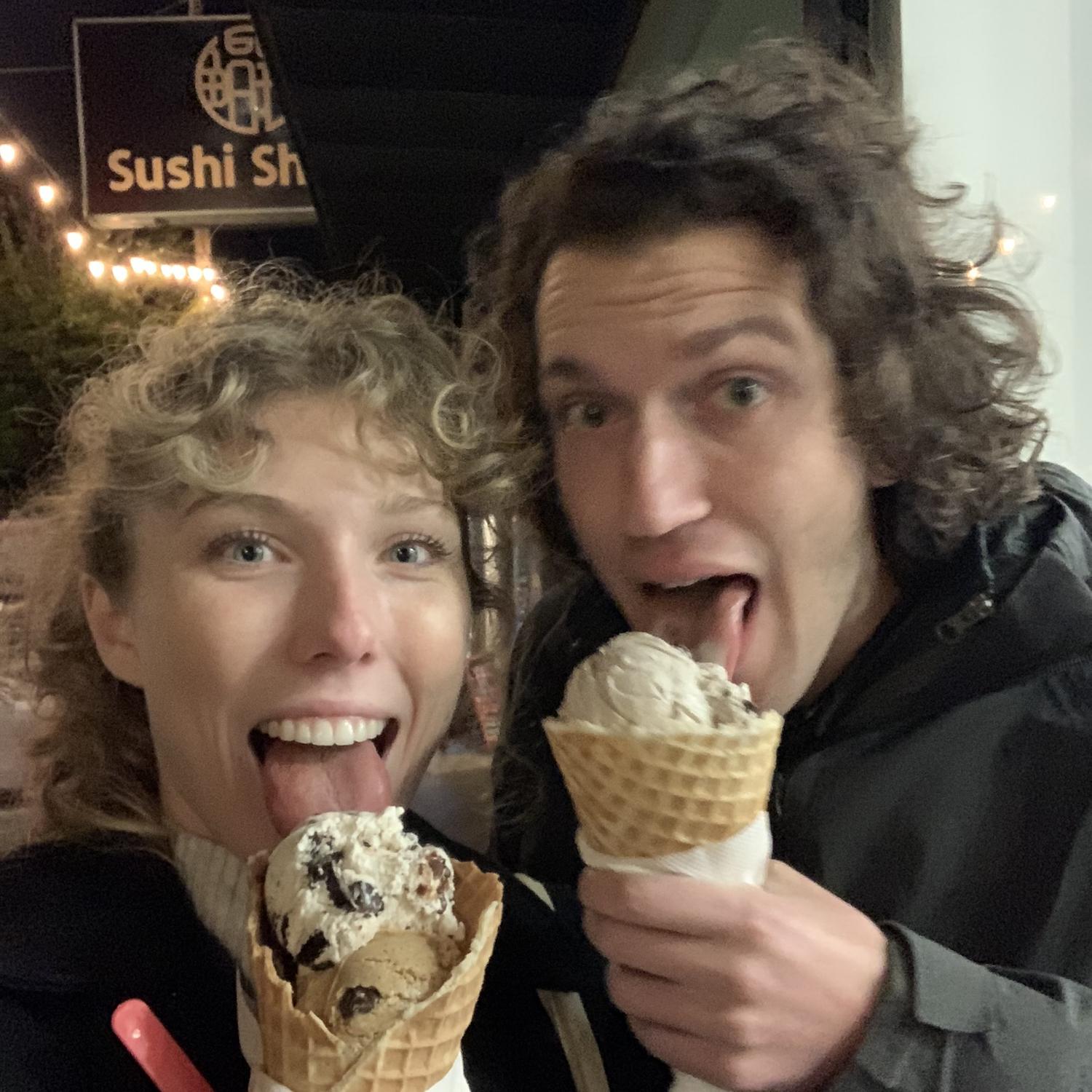 One of our many Tuesday date nights. Ice cream after swing dancing lessons.