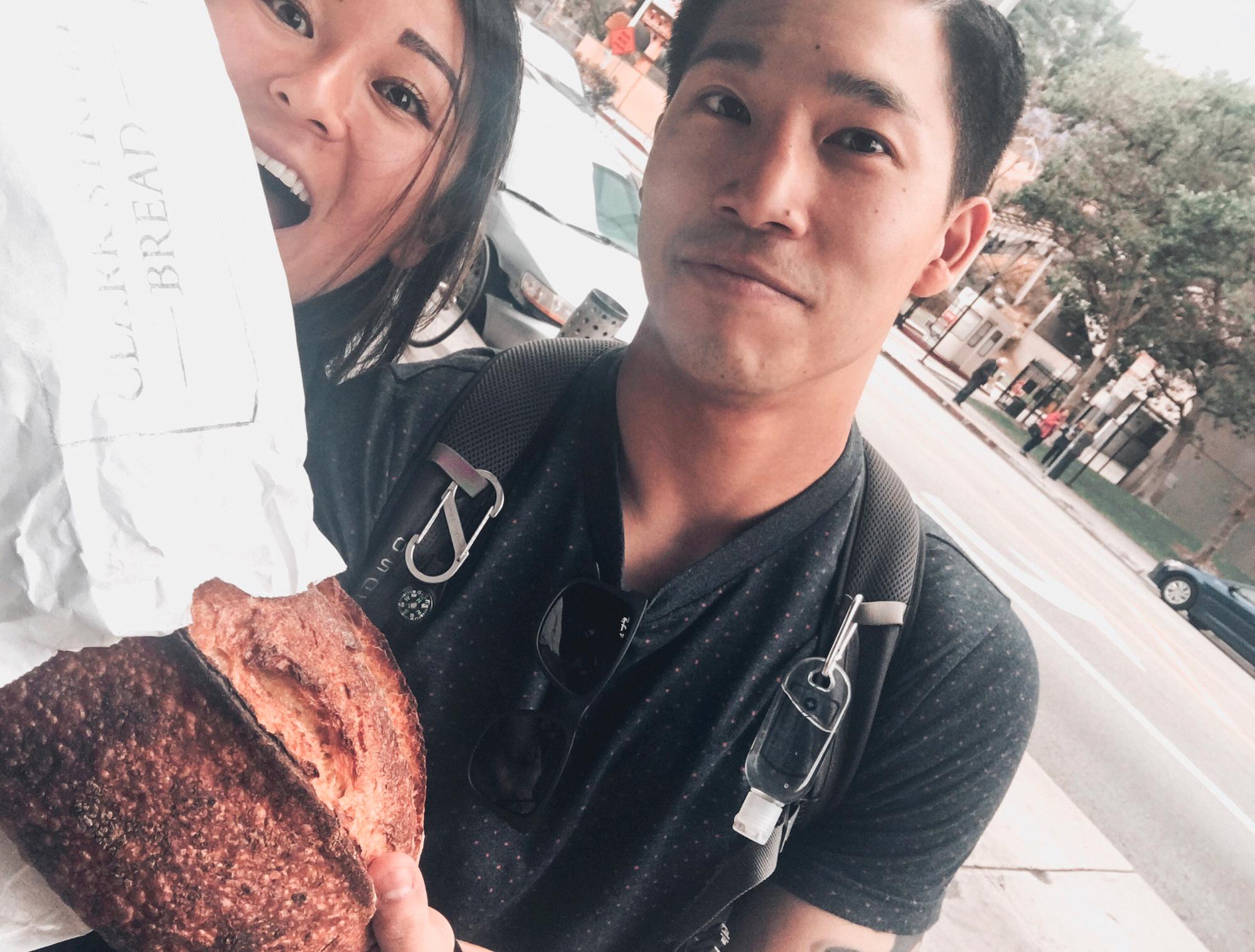 We love going to Grand Central Market in DTLA to pick up a fresh loaf of bread at Clark Street Bread