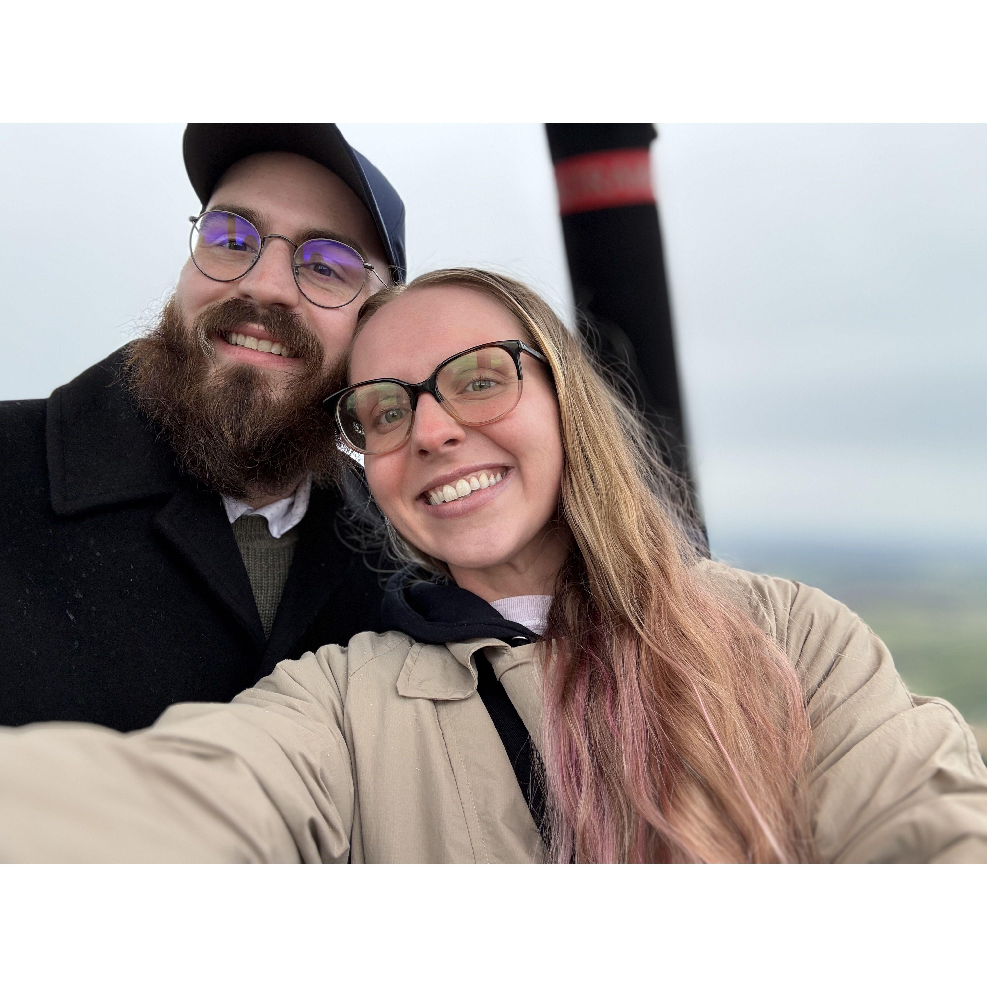 The first (and probably only) time on a hot air balloon!