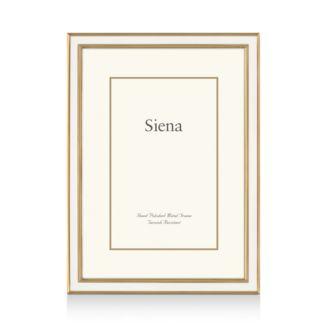 Bloomingdales Siena White Enamel with Gold Frame 8x10