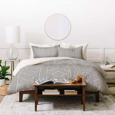Geometric Holli Zollinger Amai Duvet Cover Set Gray - Deny Designs
