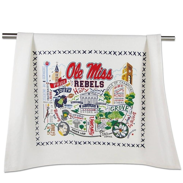 Catstudio Dish Towel, University of Mississippi (Ole Miss) Rebels Hand Towel - Collegiate Kitchen Towels for Ole Miss Fans - Perfect Graduation Gift, Gift for Students, Parents and Alums