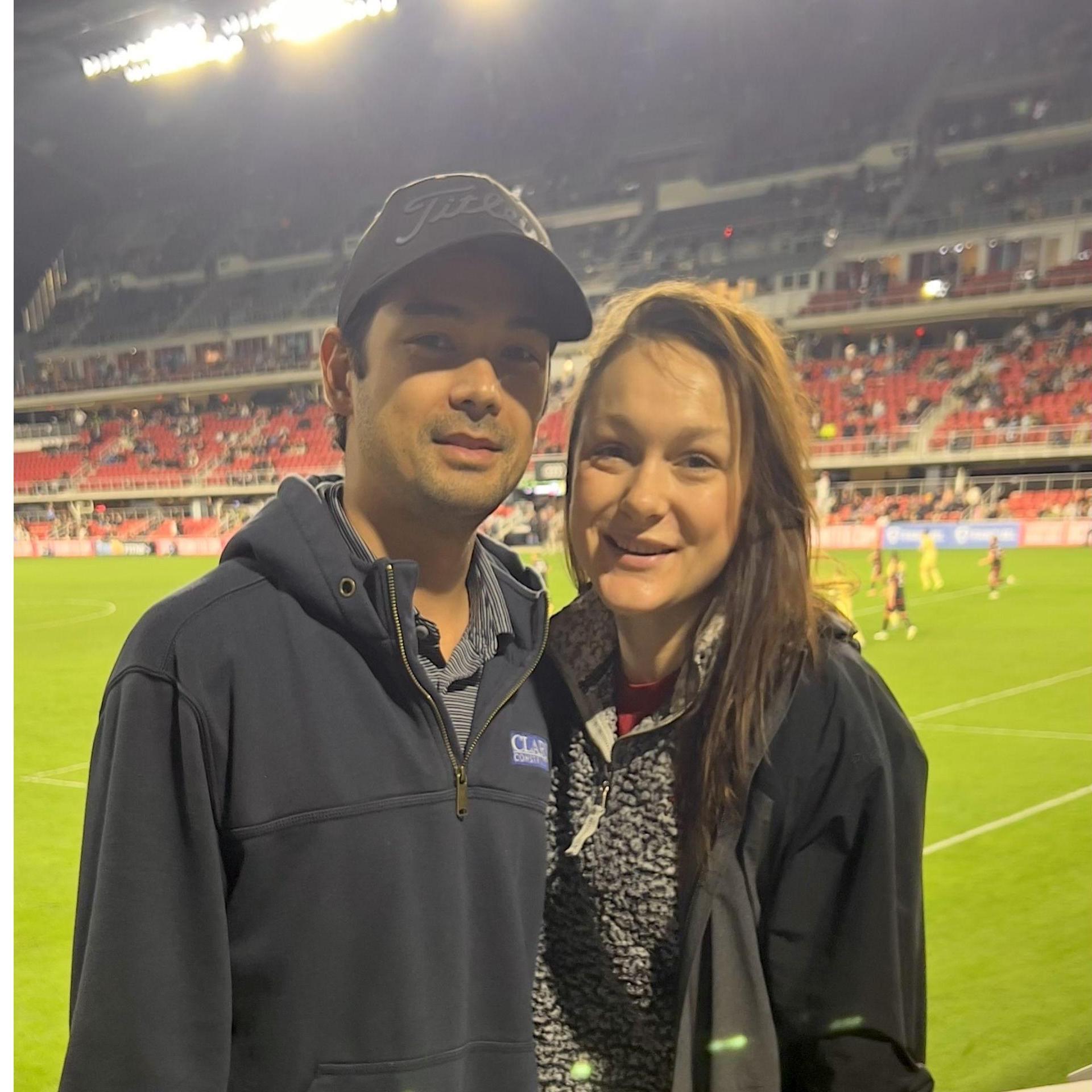 Our first soccer game at Audi Field
