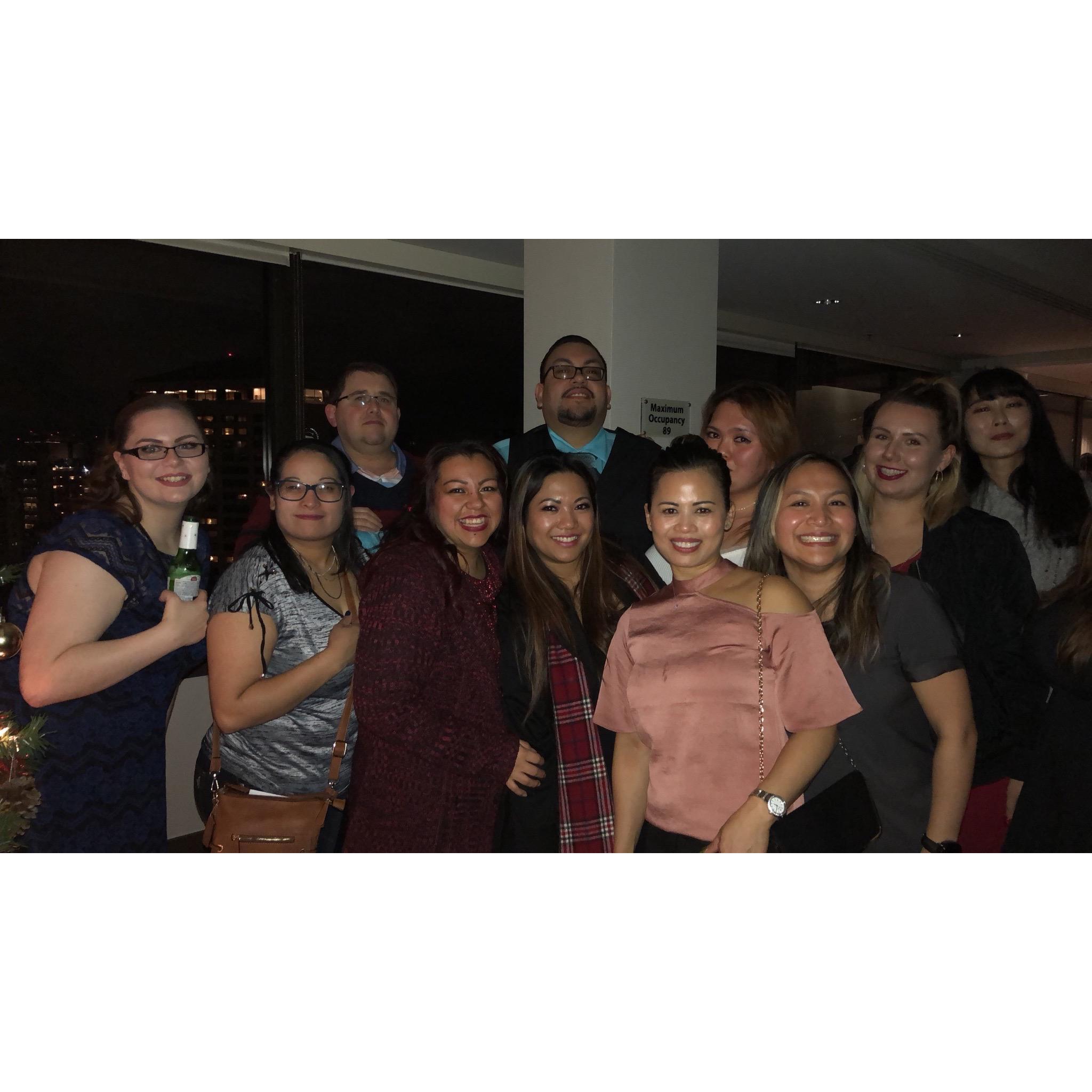 BMI Hospitality holiday party.  Our first picture together...technically -12/2017
