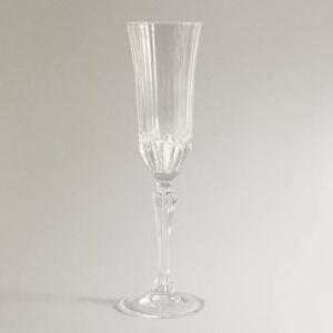 ENGRAVED EFFECT CRYSTALLINE FLUTE GLASS