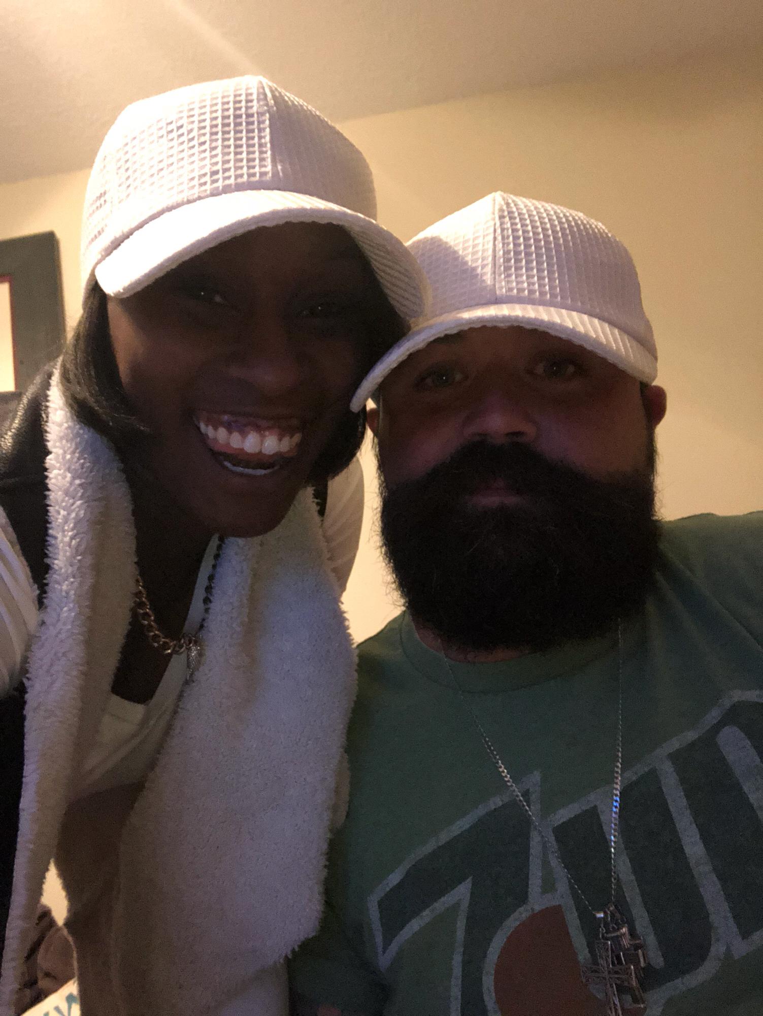 Momma king brought us matching ball caps for Christmas