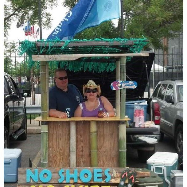 Our tailgating tiki bar for Kenny Chesney 2013 at Lincoln Financial Field