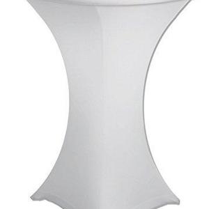 Banquet Tables Pro - 30 Diameter x 42" Height White Spandex Highboy Table Cover