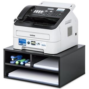 FITUEYES Wood Two-tier Black Printer/Fax Stands Workspace Organizers,Desk Organizer,DO204701WB