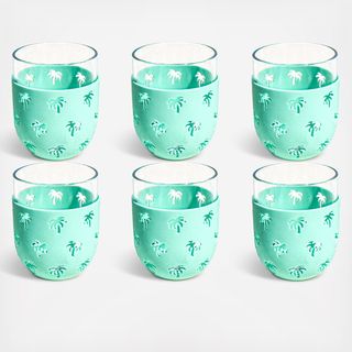Party Sleeve Acrylic Stemless Glass, Set of 6