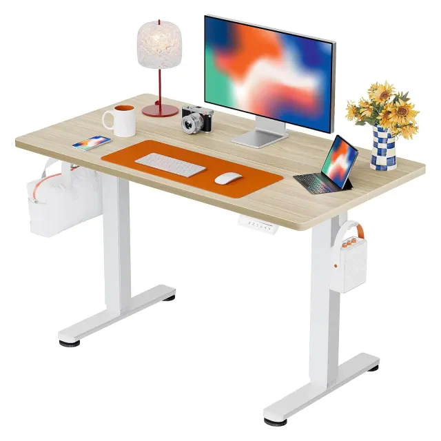 ErGear 44 X 24 Inches Electric Standing Desk, Height Adjustable Stand up Desk, Sit Stand Home Office Desk, Ideal for homes, offices