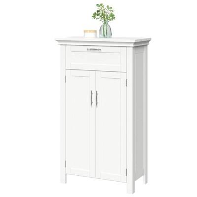 Free Standing Cabinet with 2 Doors and Drawer White