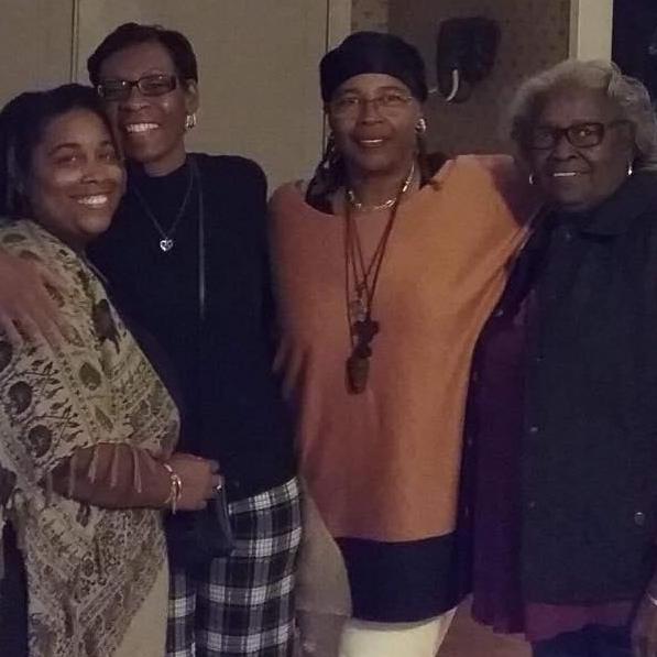 Brittany with Devin's Mom, her Mom & Grandmother