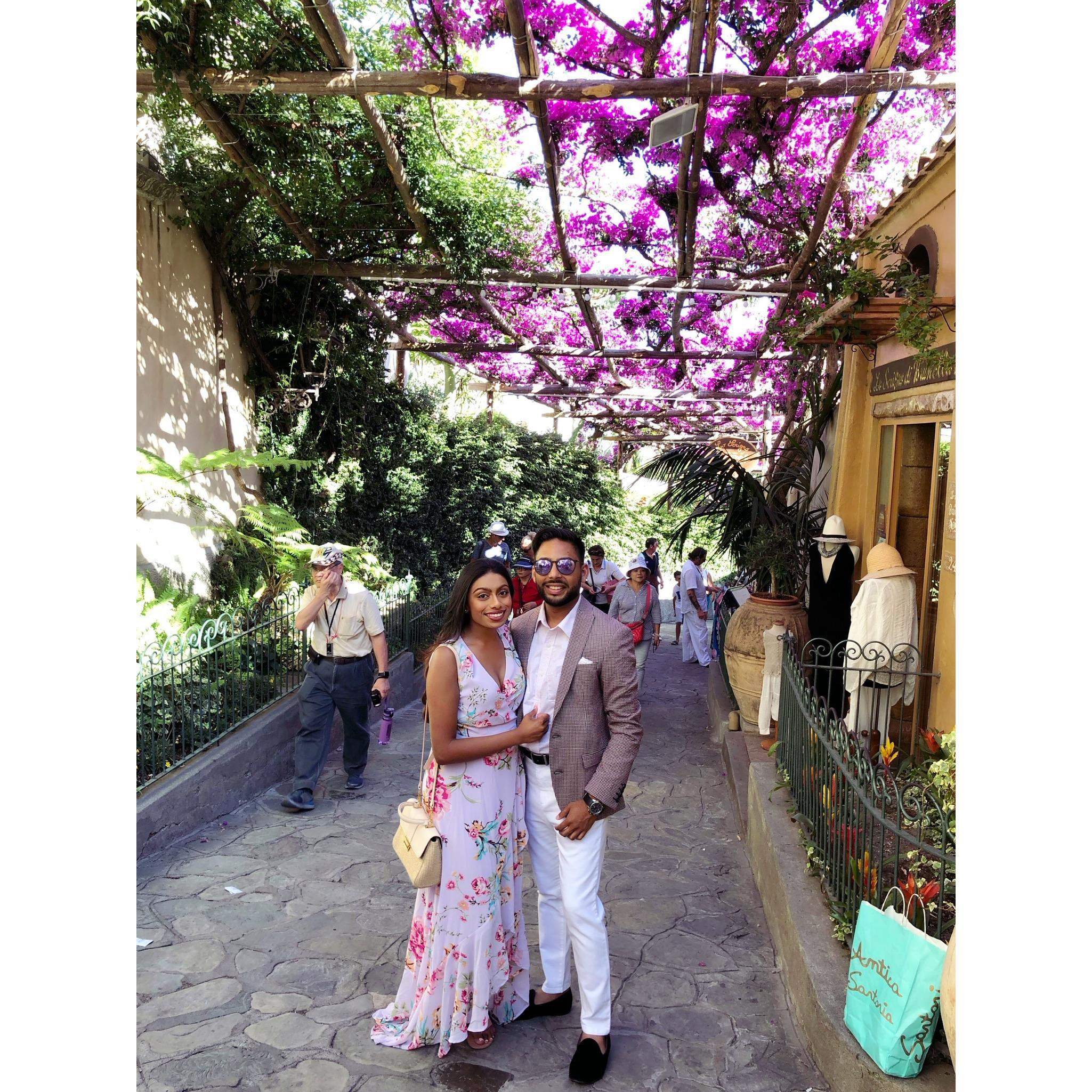Walking down to the beach before our romantic proposal.