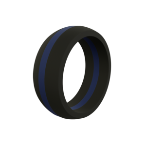 Men's Thin Blue Line Silicone Ring