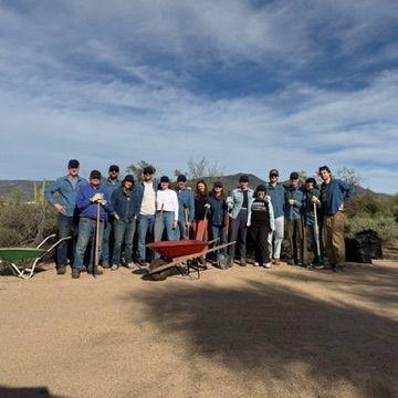 Jake's Family, the whole Shubert/Heins/Diamond group together doing what we do best, yard work for Jake's grandpa