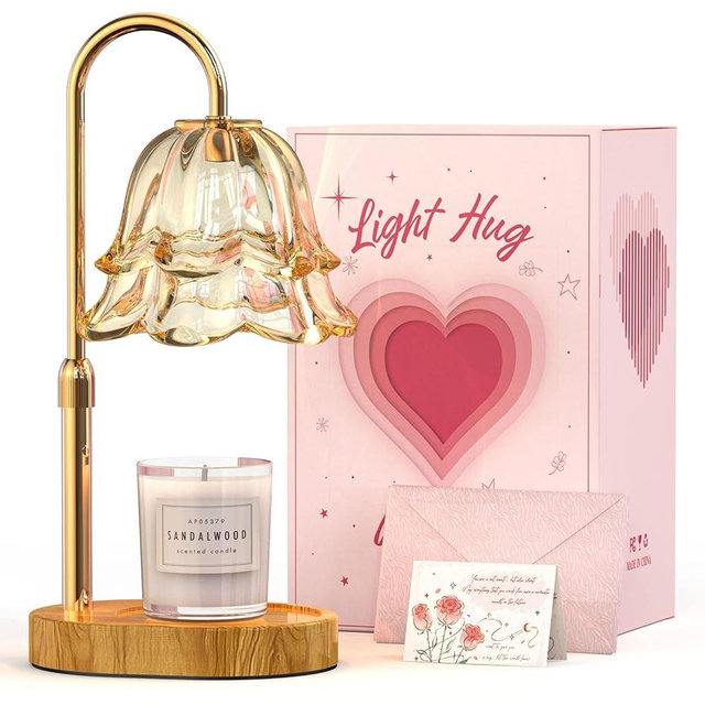 BYART Candle Warmer Lamp with Timer Dimmable, Adjustable Height Wax Melts Warmer for Jar Candles, Birthday Mothers Day Gifts for Women Mom, House Warming Gifts New Home Decor