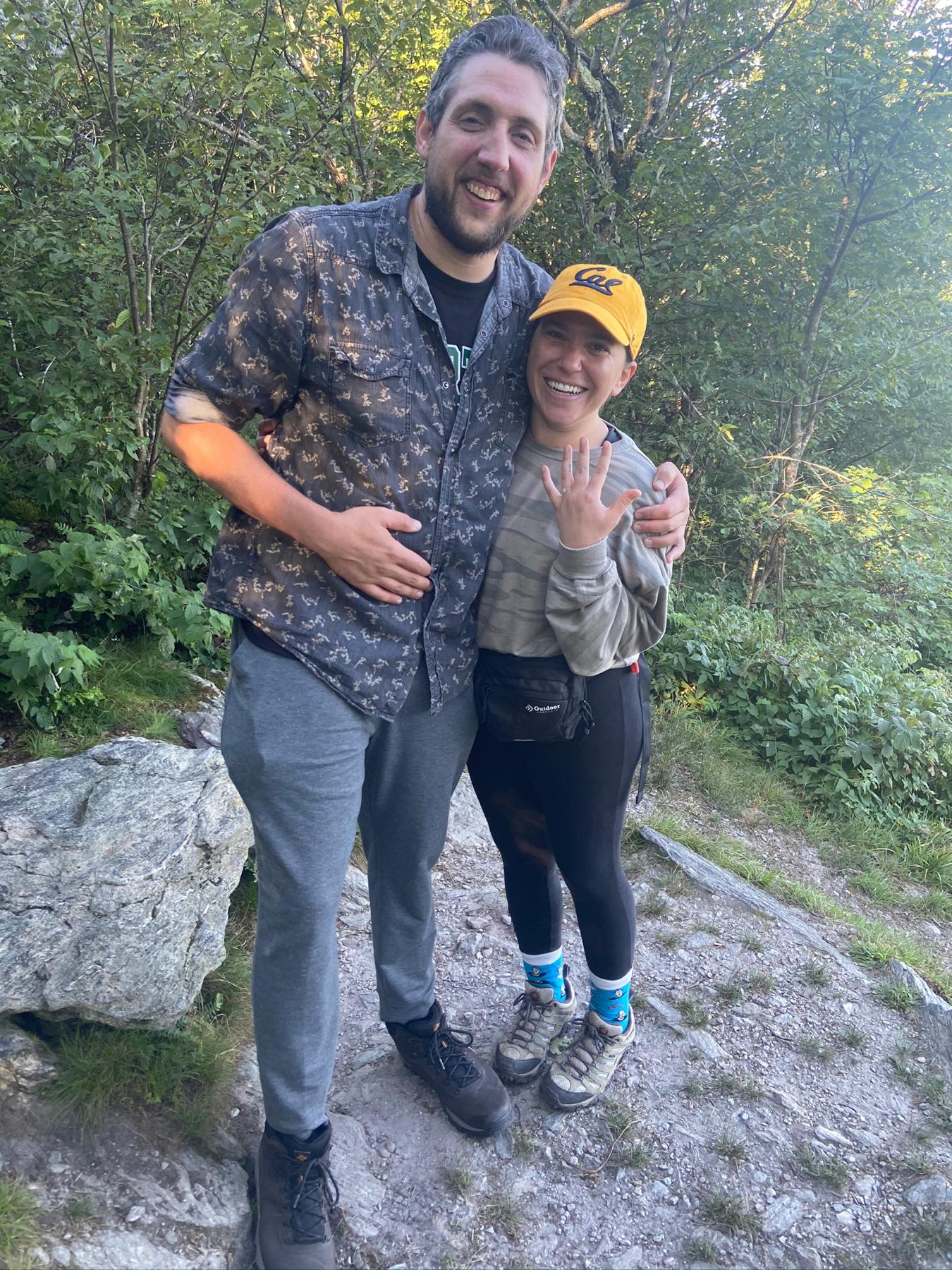 When Jack proposed at sunset rock in North Adams