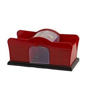 2 Deck Hand Crank "Welcome To Las Vegas" Card Shuffler, Red & Black