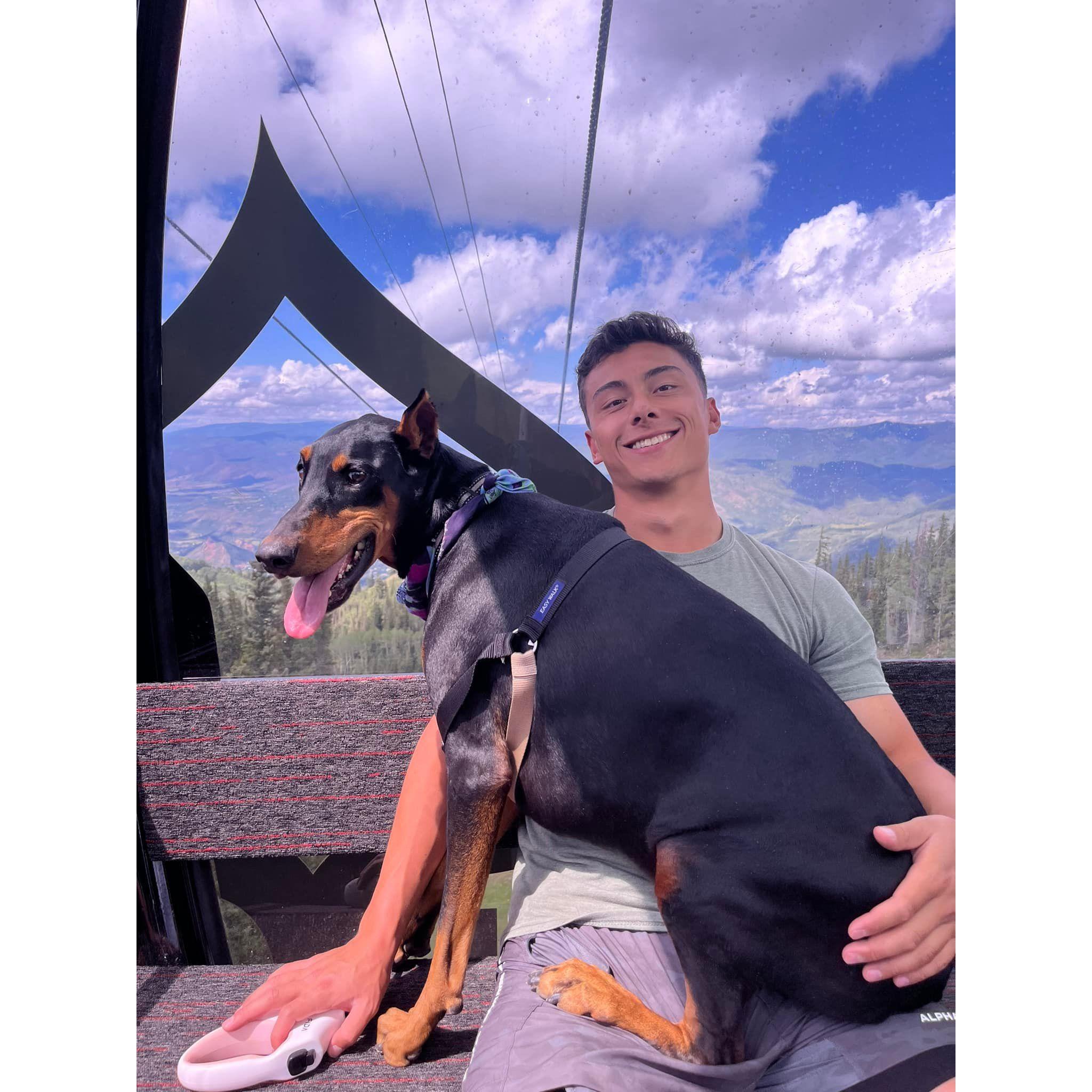 Gondola with Mya in Aspen