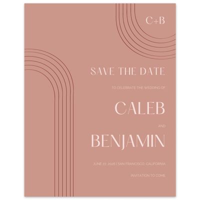 Dusty Terra Cotta, Brown Wedding Digital Save the Date - Goodwin Portrait