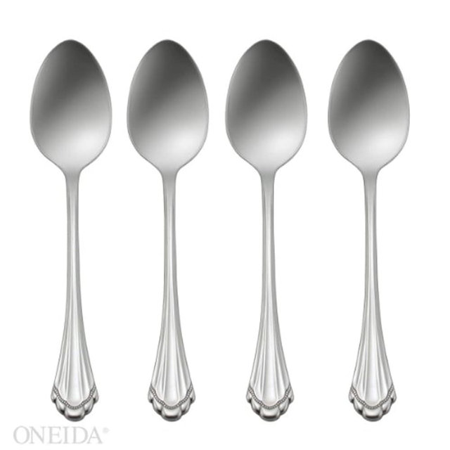 Oneida 2272004E Marquette Fine Flatware Teaspoons, Set Of 4