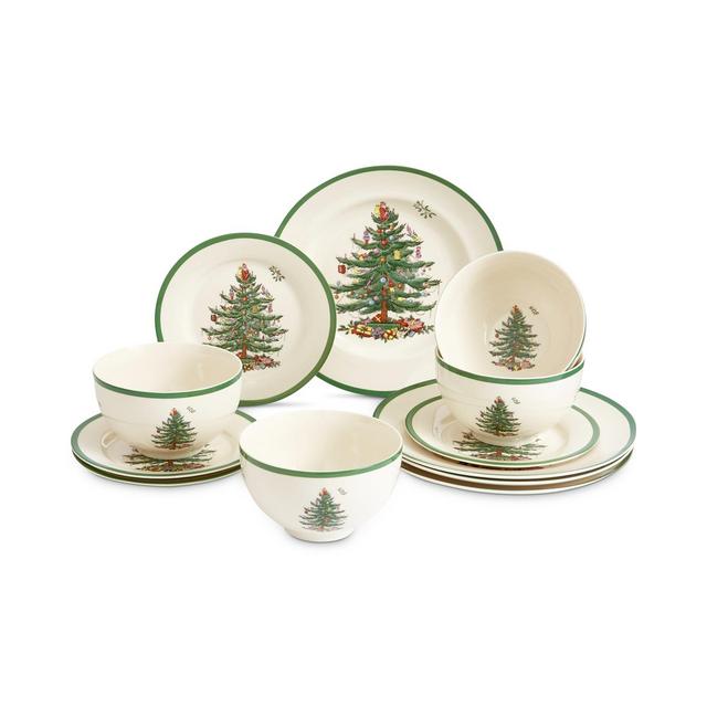 NEW FOR 2024! Christmas Tree 12 Pc. Dinnerware Set, Service for 4, Exclusively at Macy’s