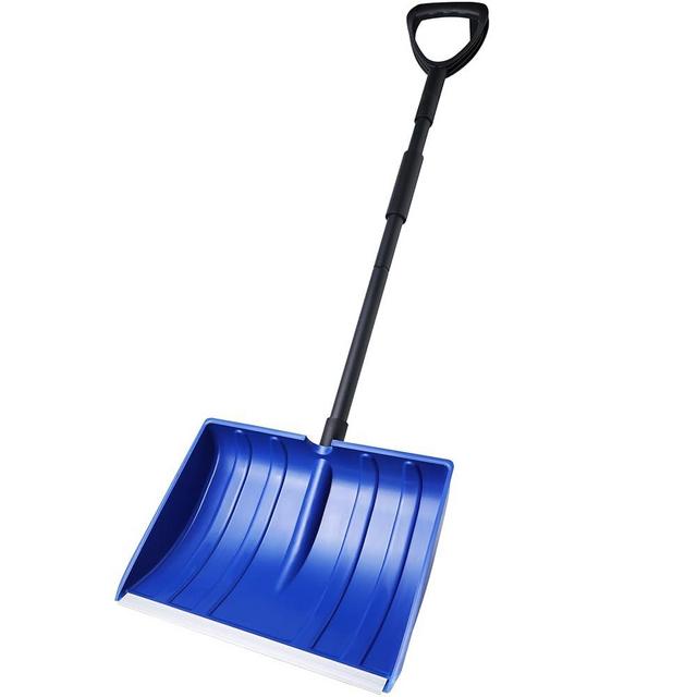 Yocada Snow Shovel for Driveway Home Garage Snow Removal with D-Grip Handle Aluminum Strip Heavy Duty 48inch Long Large Capacity Shovel Perfect for Garden Car Camping Outdoor