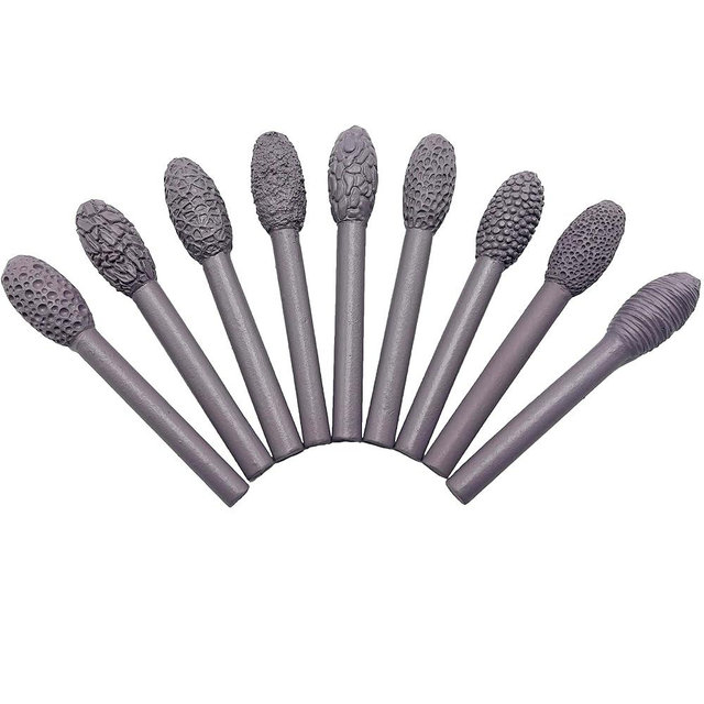 Texture Tool Sets for Clay Art - Oval Clay Modeling Pattern Rollers kit with Ergonomic Handles for Polymer Clay, Pottery, Ceramics, Sculpting Tools, Paint Sticks, DIY Crafts (9 Pcs)
