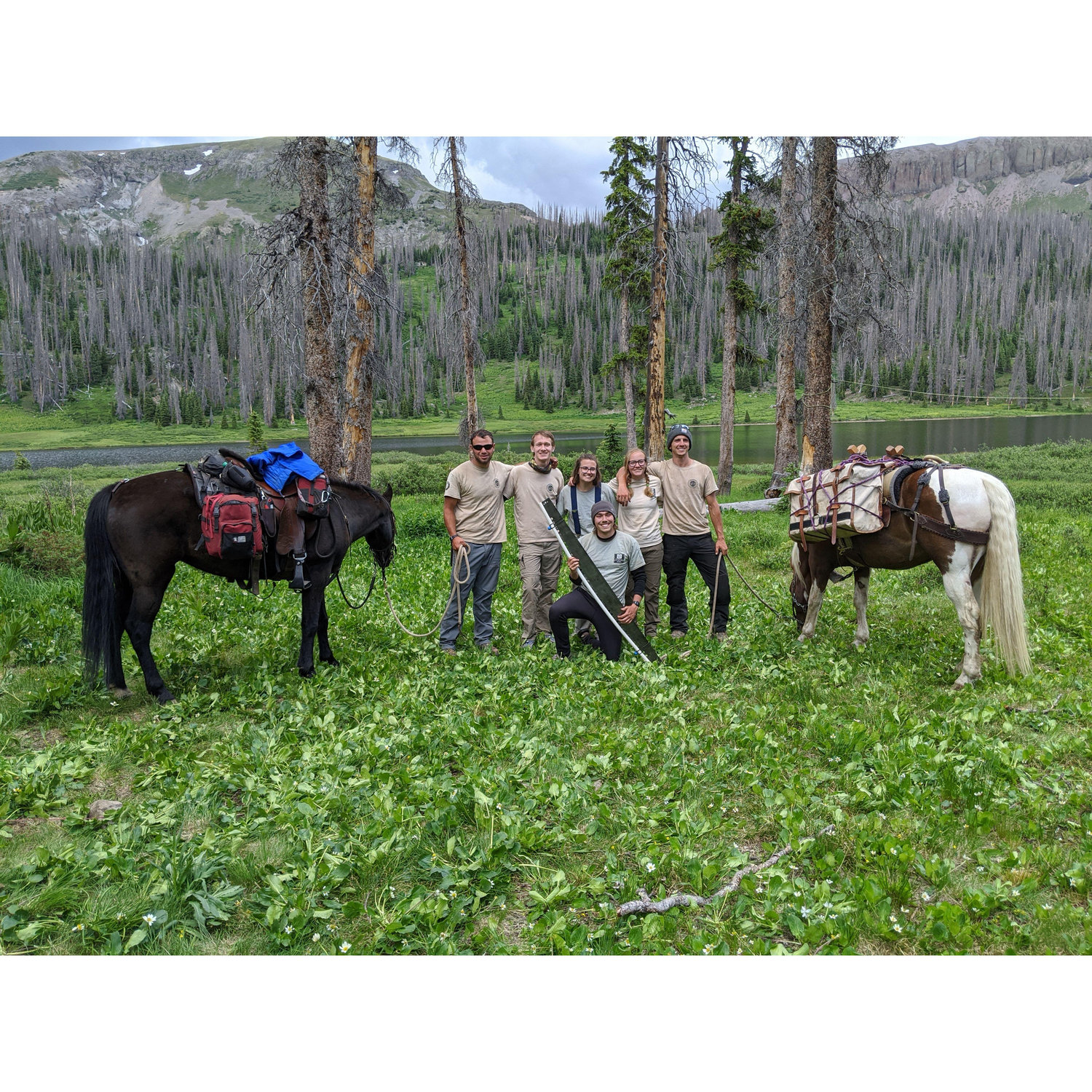 on hitch with our crew in the Weminuche Wilderness in Colorado
