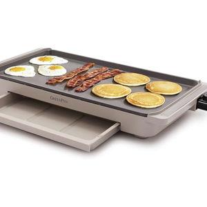 Electric Griddle with Warming Drawer, Clay