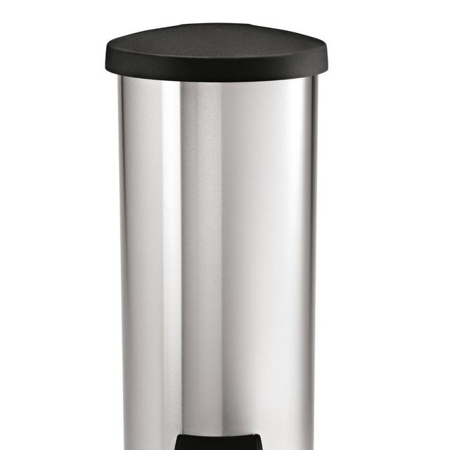 simplehuman Round Step Trash Can, Stainless Steel, Plastic Lid, 30 L / 8 Gal