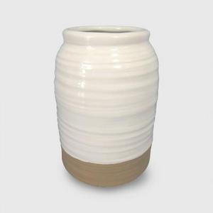 Stoneware Vase Medium - White - Threshold™