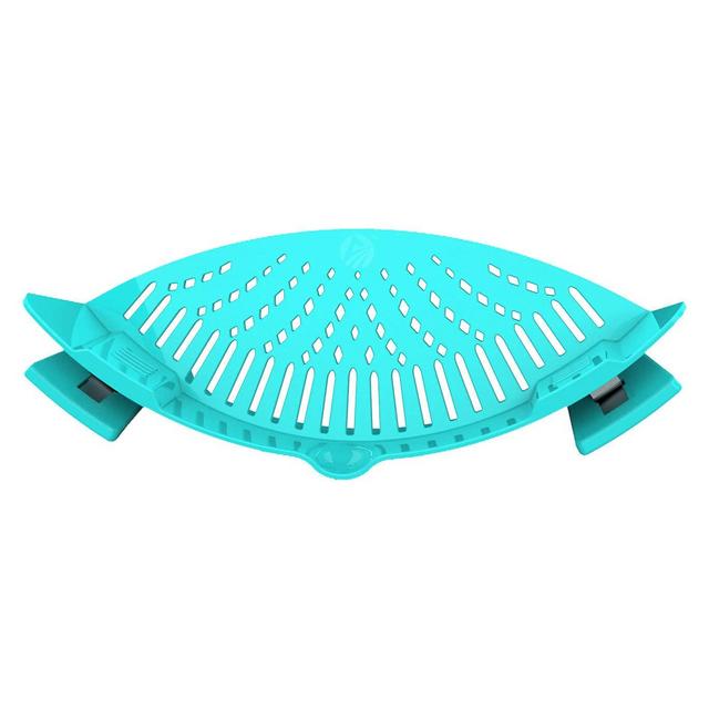 Clip On Silicone Colander (Light Blue)