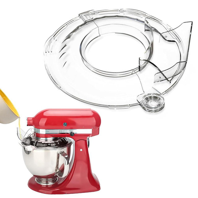 Pouring Shield for KitchenAid Tilt Head 4.5-5QT Mixer,Fit for Stainless Steel Bowls (Only),Food Grade Pouring Shield Mixers Bowl Cover Splash Guard for Kitchen aid Accessories and Attachments,Upgraded