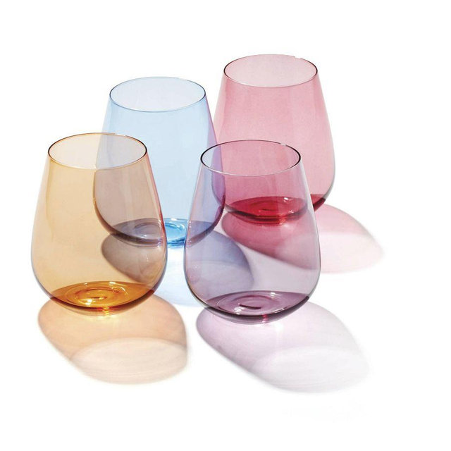 Monet Stemless Wine Glasses, Set of 4