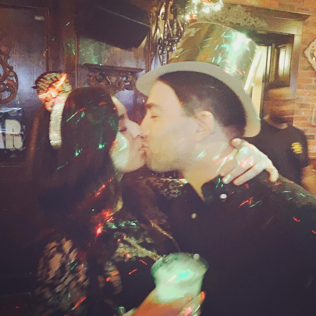New Year's Eve kisses.