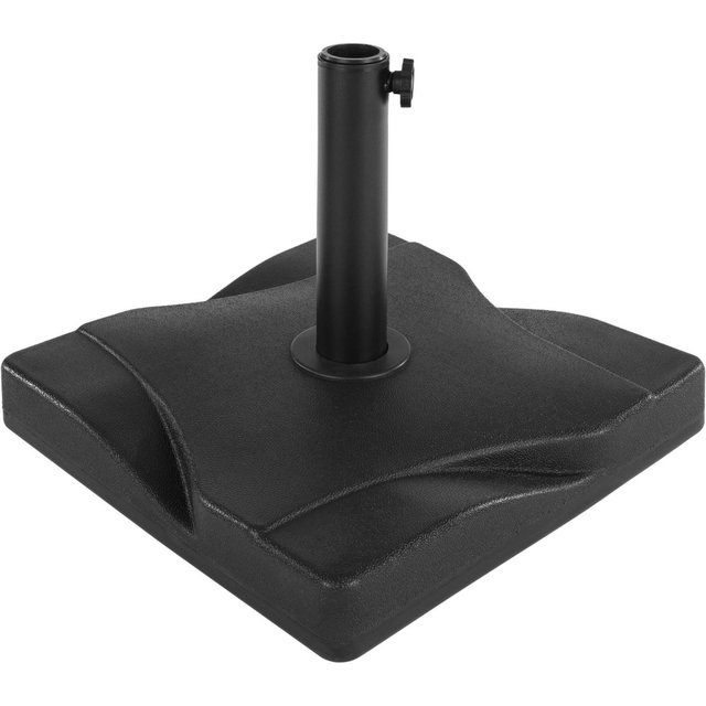 Pure Garden 44lb Square Outdoor Patio Umbrella Base Black: Sturdy Stand, No Assembly, Waterproof