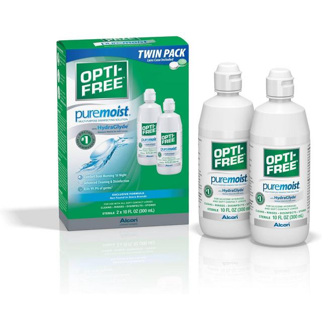 OPTI-FREE PureMoist Multi-Purpose Disinfecting Solution - Twin Pack (10 fl oz each)