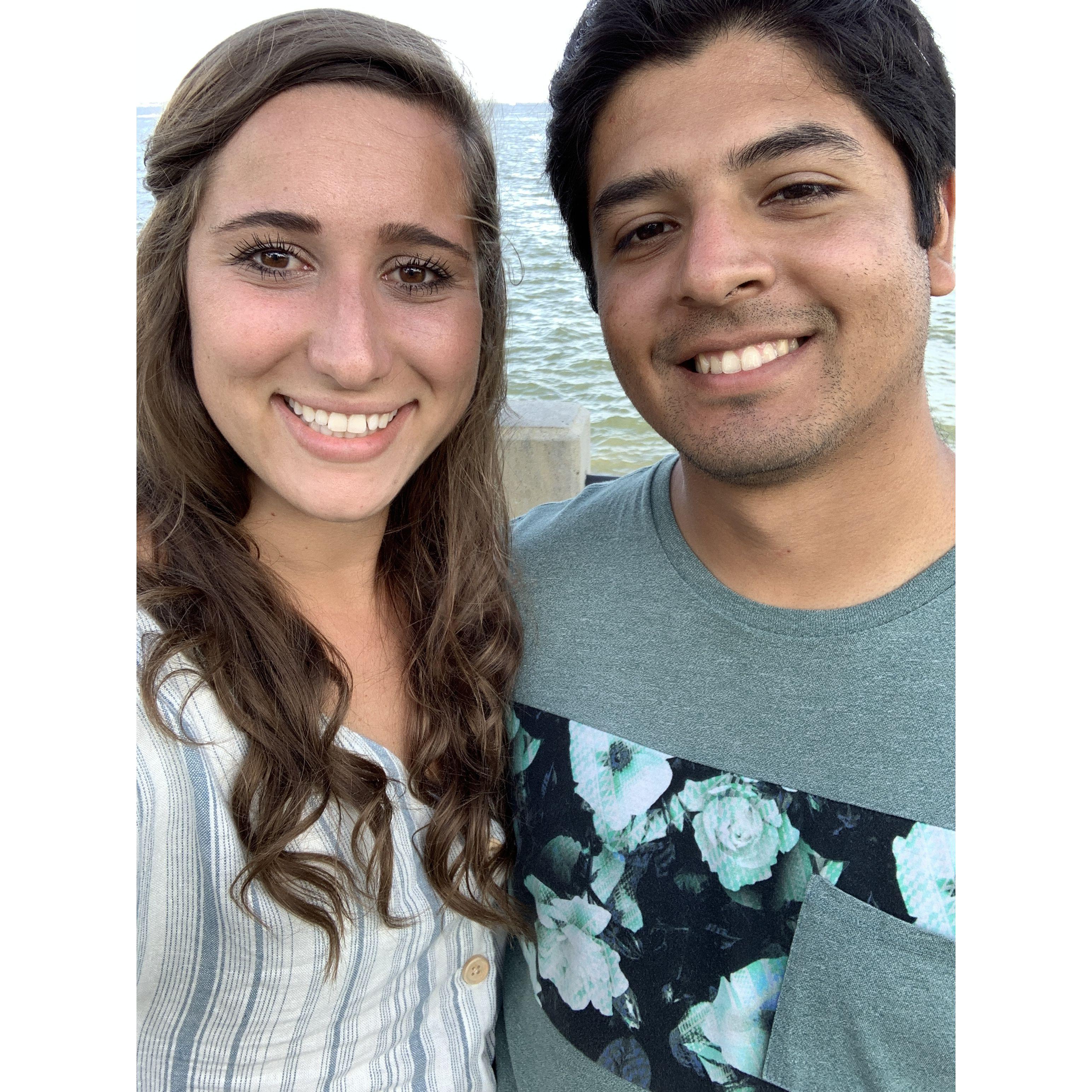 August 24, 2019 - Charleston, SC: One of Aubrey and Ozzie's favorite places to take a weekend getaway when they get the chance.