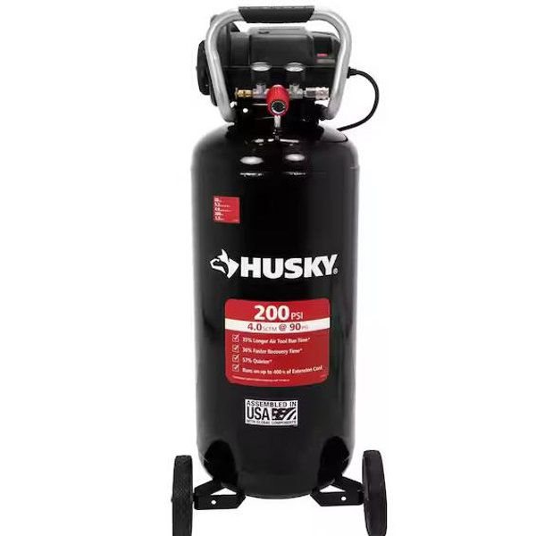 Husky 20 Gal. 200 PSI Oil Free Portable Vertical Electric Air Compressor C202H