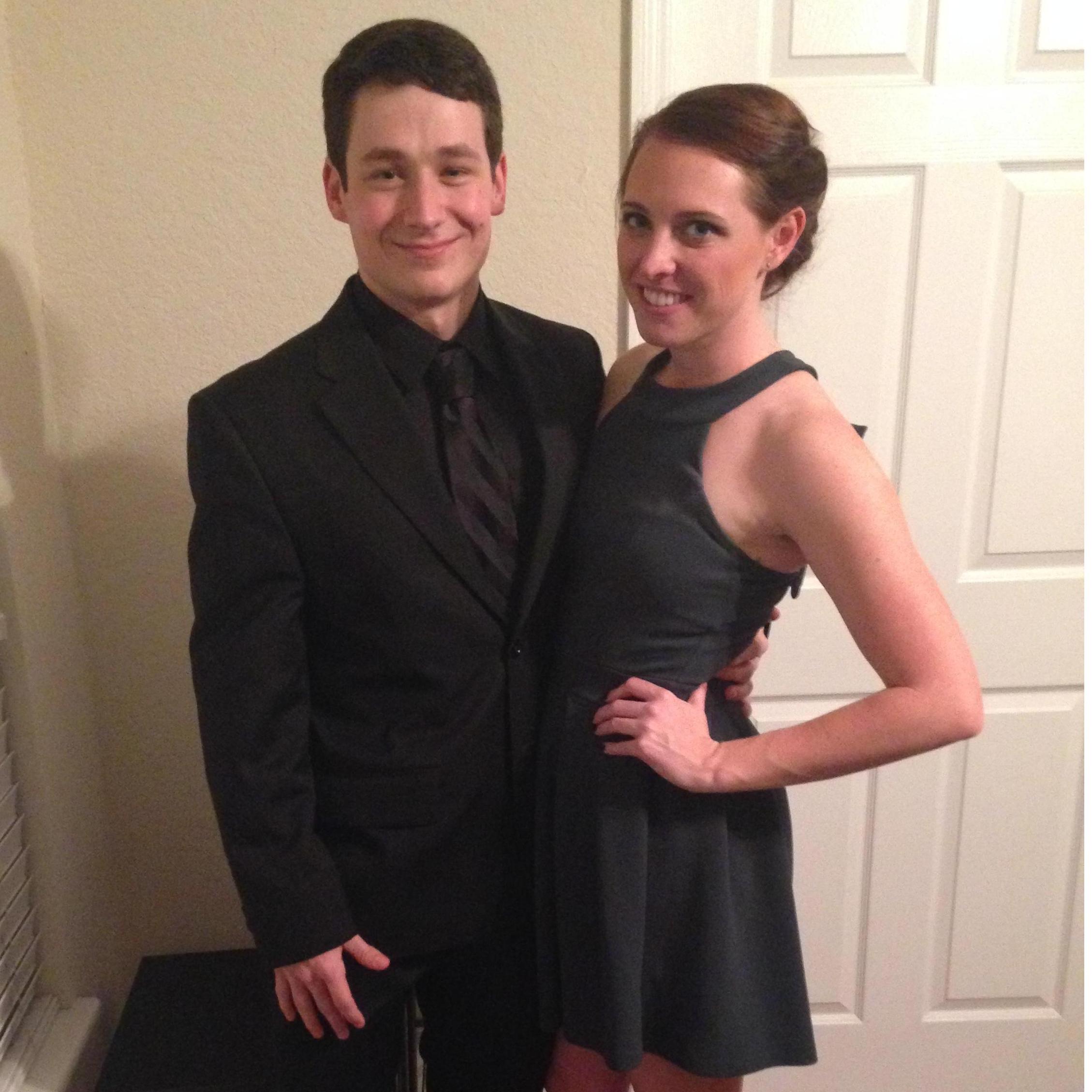 Senior formal; one year after we started dating.