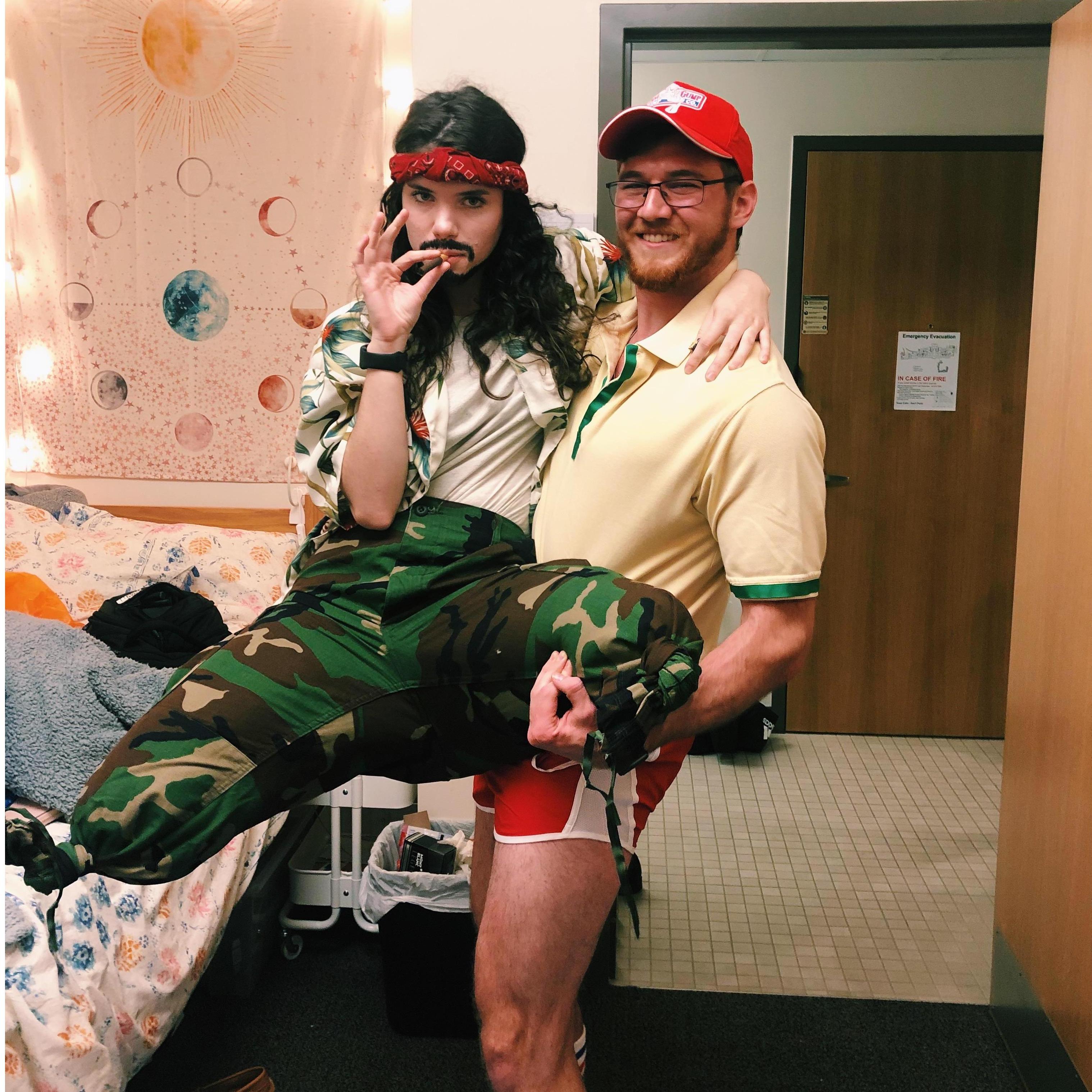 We dressed up as Forest Gump and Lieutenant Dan for Halloween 2019!