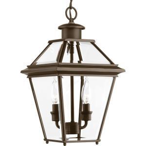 Burlington Collection 2-Light Outdoor Antique Bronze Hanging Lantern