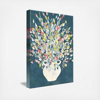 Cheer Up in Blue Printed Canvas