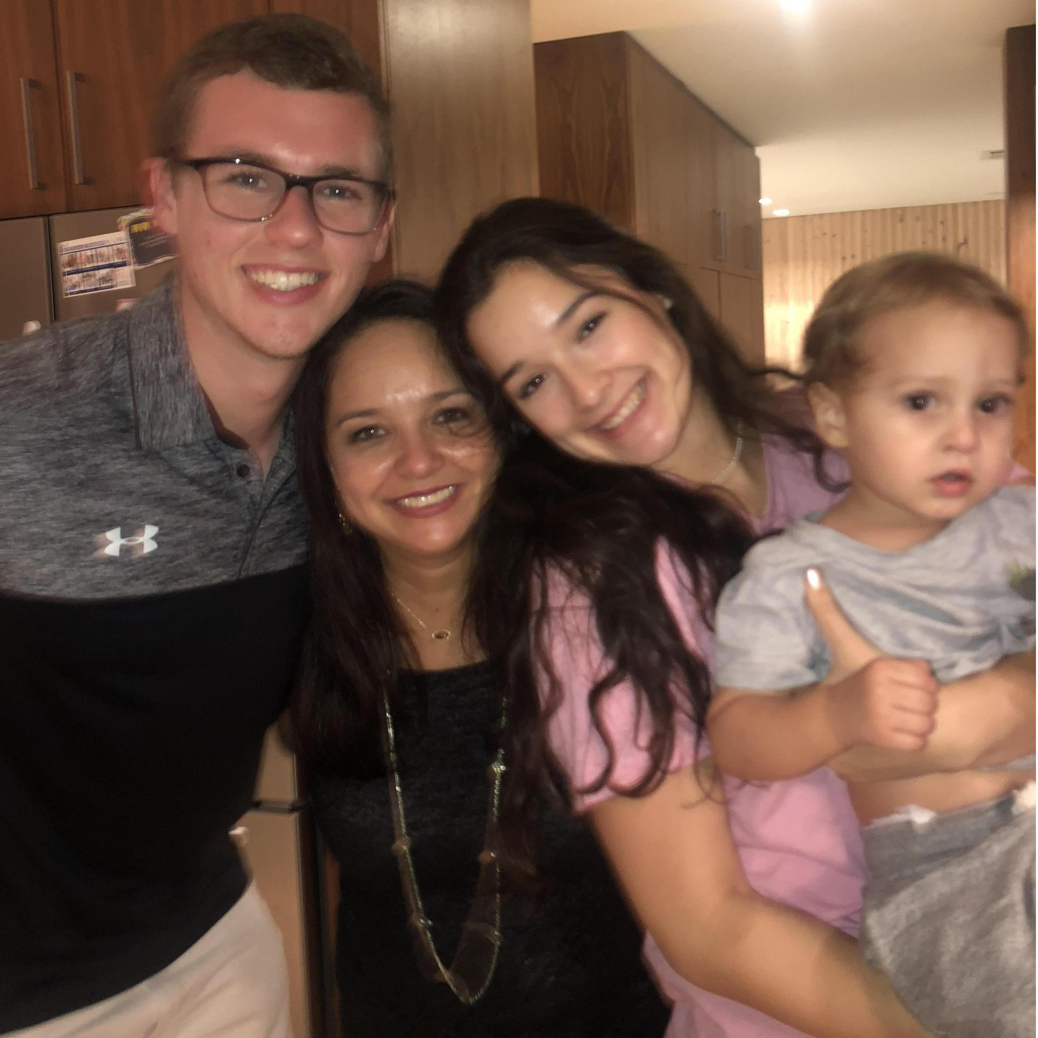 Adam with Marisa's mom, sister and cousin on Thanksgiving 2019!