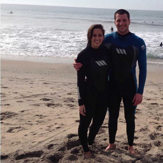Annie's 1st time to California! Surf lessons in Carlsbad, CA